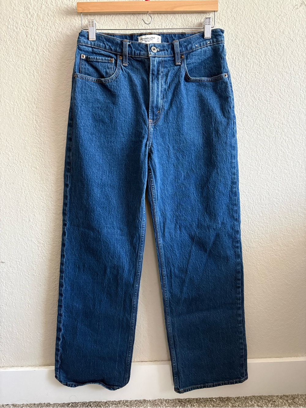 Abercrombie & Fitch Dark Blue Wide-Leg Jeans